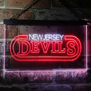 New Jersey Devils Banner Neon-Like LED Sign