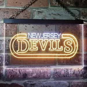 New Jersey Devils Banner Neon-Like LED Sign