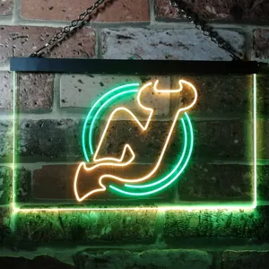 New Jersey Devils Logo 1 Neon-Like LED Sign - Legacy Edition