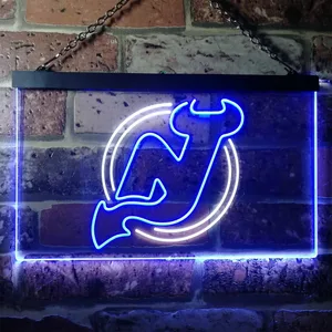 New Jersey Devils Logo 1 Neon-Like LED Sign - Legacy Edition