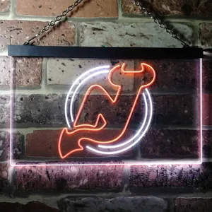 New Jersey Devils Logo 1 Neon-Like LED Sign - Legacy Edition