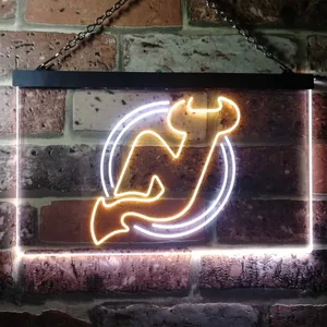New Jersey Devils Logo 1 Neon-Like LED Sign - Legacy Edition