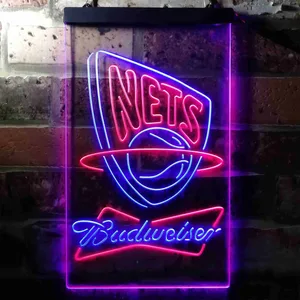 New Jersey Nets Budweiser Neon-Like LED Sign