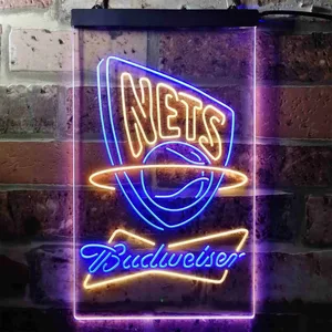 New Jersey Nets Budweiser Neon-Like LED Sign