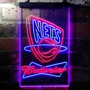 New Jersey Nets Budweiser Neon-Like LED Sign