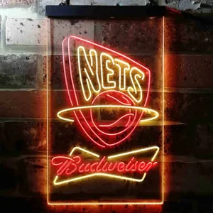 New Jersey Nets Budweiser Neon-Like LED Sign