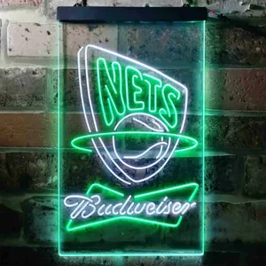 New Jersey Nets Budweiser Neon-Like LED Sign