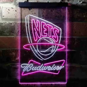 New Jersey Nets Budweiser Neon-Like LED Sign