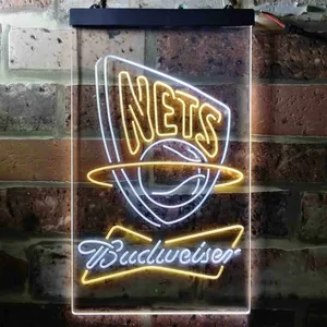New Jersey Nets Budweiser Neon-Like LED Sign