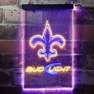 New Orleans Saints Bud Light Neon-Like LED Sign