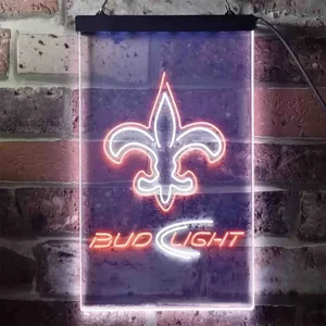 New Orleans Saints Bud Light Neon-Like LED Sign