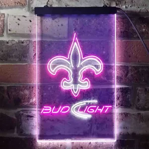 New Orleans Saints Bud Light Neon-Like LED Sign