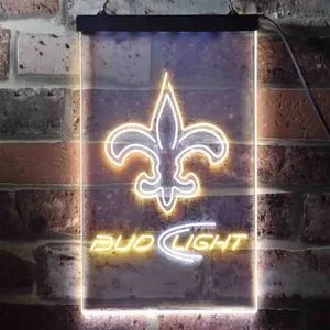 New Orleans Saints Bud Light Neon-Like LED Sign