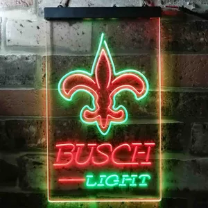 New Orleans Saints Busch Light Neon-Like LED Sign