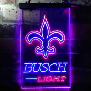 New Orleans Saints Busch Light Neon-Like LED Sign