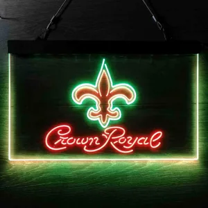 New Orleans Saints Crown Royal Neon-Like LED Sign