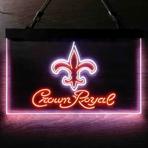 New Orleans Saints Crown Royal Neon-Like LED Sign