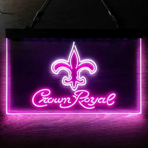 New Orleans Saints Crown Royal Neon-Like LED Sign