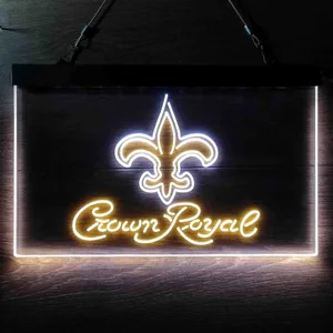 New Orleans Saints Crown Royal Neon-Like LED Sign