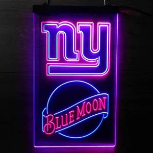 New York Giants Blue Moon Neon-Like LED Sign