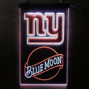 New York Giants Blue Moon Neon-Like LED Sign
