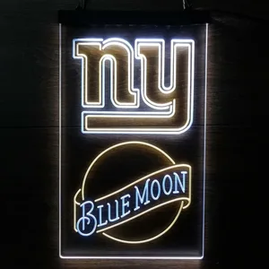 New York Giants Blue Moon Neon-Like LED Sign