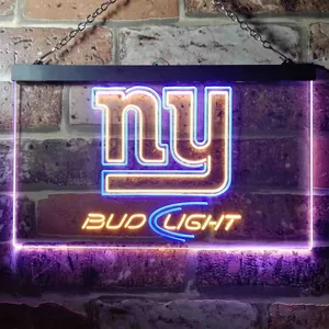 New York Giants Bud Light Neon-Like LED Sign
