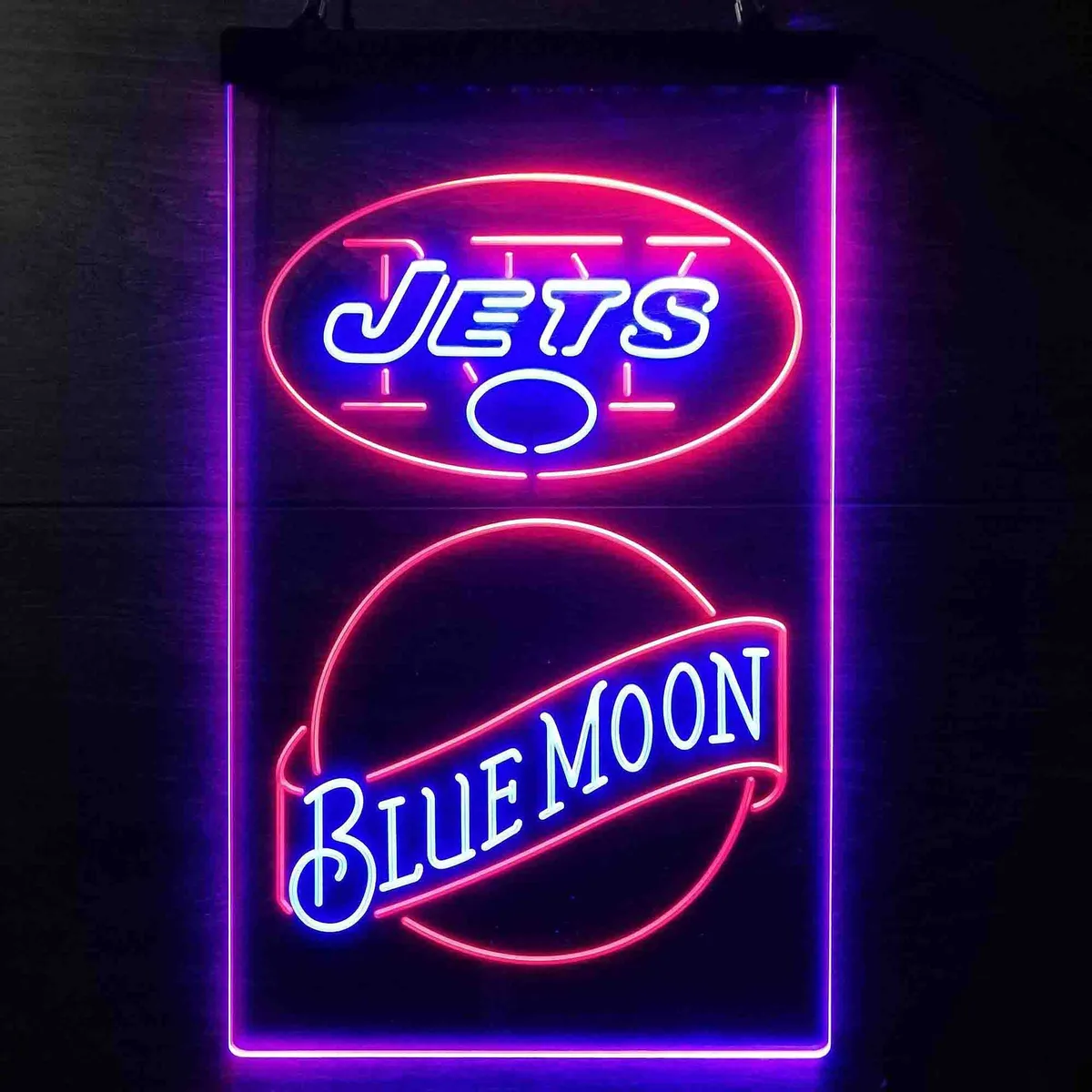 New York Jets Blue Moon Neon-Like LED Sign