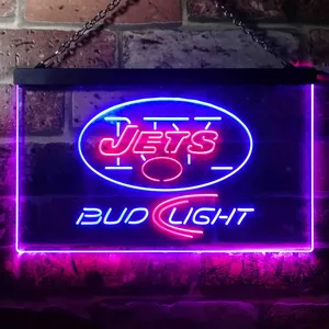 New York Jets Bud Light Neon-Like LED Sign