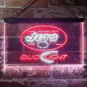 New York Jets Bud Light Neon-Like LED Sign