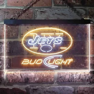 New York Jets Bud Light Neon-Like LED Sign