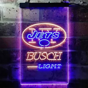 New York Jets Busch Light Neon-Like LED Sign