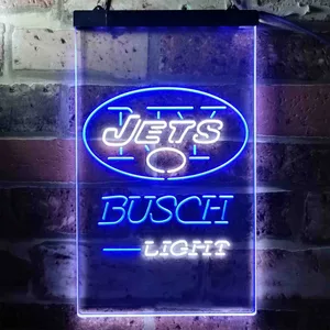 New York Jets Busch Light Neon-Like LED Sign