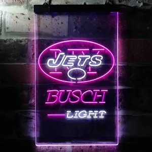 New York Jets Busch Light Neon-Like LED Sign