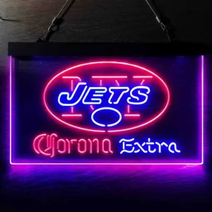 New York Jets Corona Extra Neon-Like LED Sign