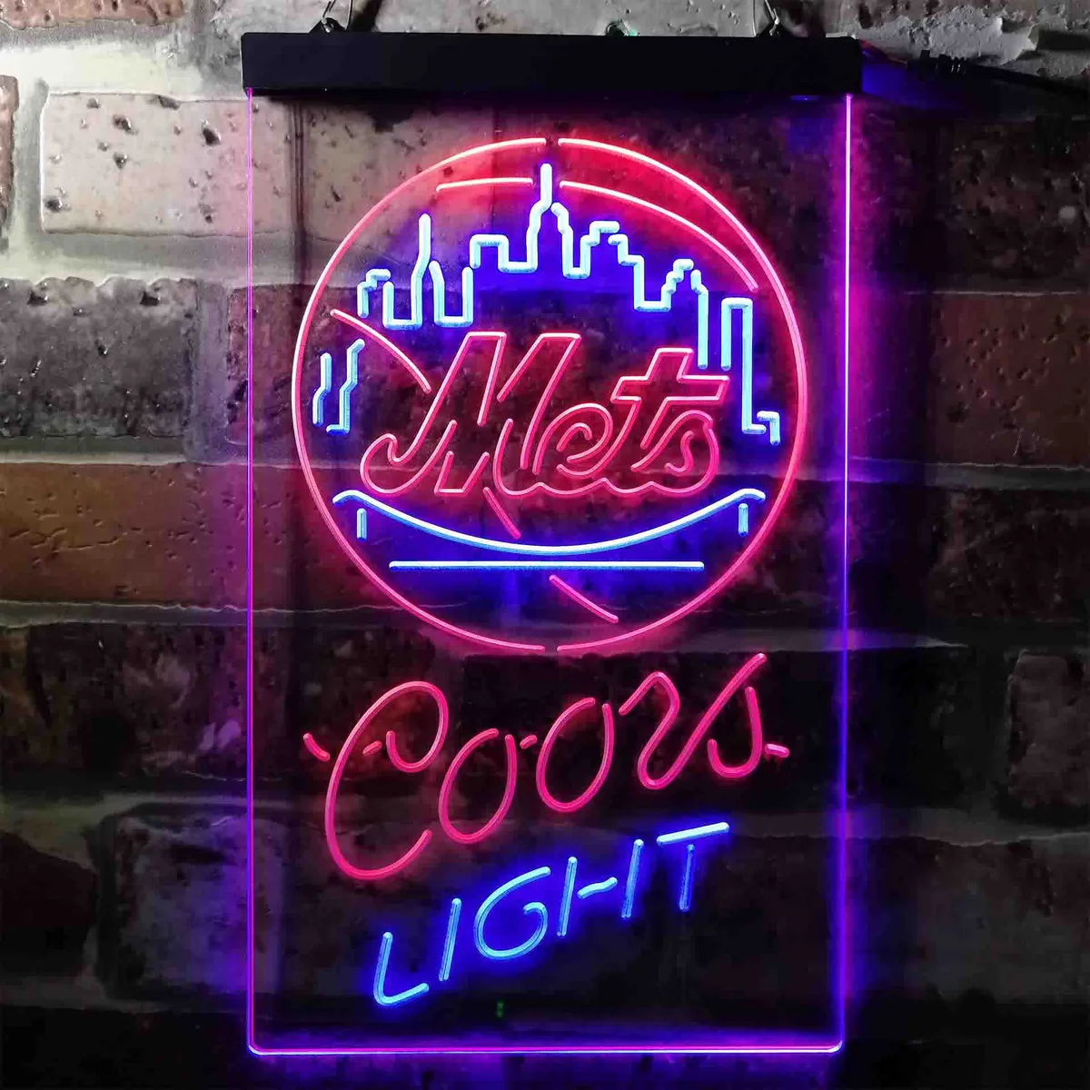 New York Mets Coors Light Neon-Like LED Sign