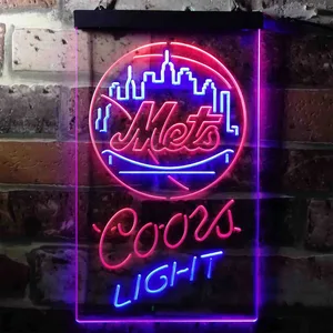New York Mets Coors Light Neon-Like LED Sign