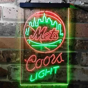 New York Mets Coors Light Neon-Like LED Sign