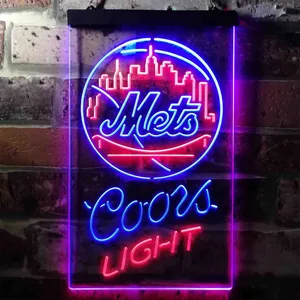 New York Mets Coors Light Neon-Like LED Sign