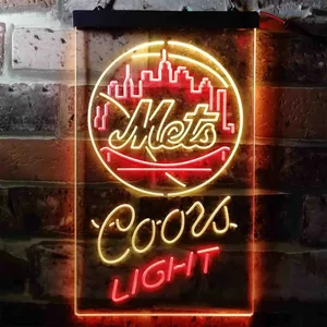 New York Mets Coors Light Neon-Like LED Sign