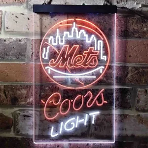 New York Mets Coors Light Neon-Like LED Sign
