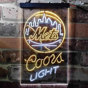 New York Mets Coors Light Neon-Like LED Sign