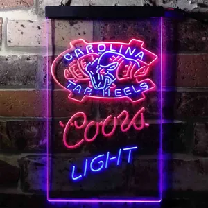 North Carolina Tar Heels Coors Light Neon-Like LED Sign