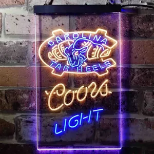 North Carolina Tar Heels Coors Light Neon-Like LED Sign