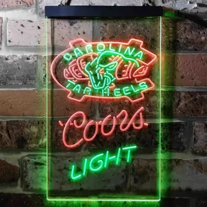 North Carolina Tar Heels Coors Light Neon-Like LED Sign