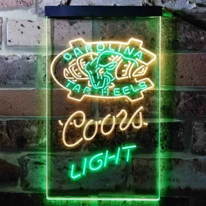 North Carolina Tar Heels Coors Light Neon-Like LED Sign