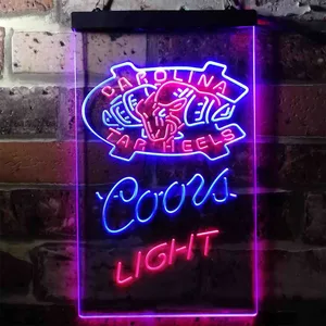 North Carolina Tar Heels Coors Light Neon-Like LED Sign