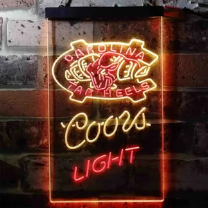 North Carolina Tar Heels Coors Light Neon-Like LED Sign