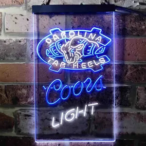 North Carolina Tar Heels Coors Light Neon-Like LED Sign