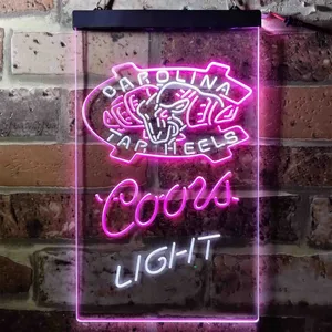 North Carolina Tar Heels Coors Light Neon-Like LED Sign